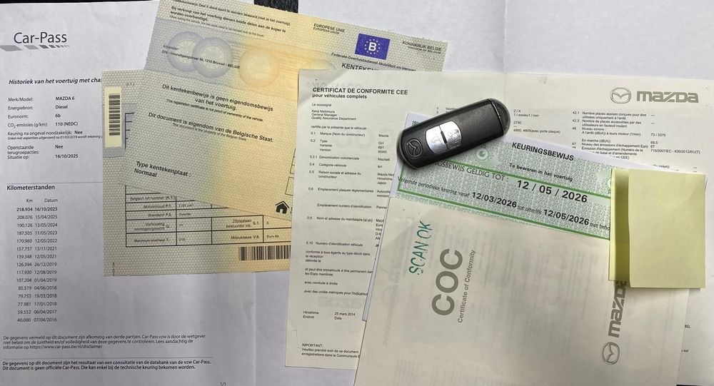 Mazda 6 2.2 diesel euro 6b SKYACTIVE