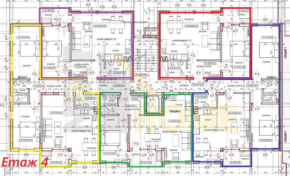 Двустайни жилища в нова жилищна сграда