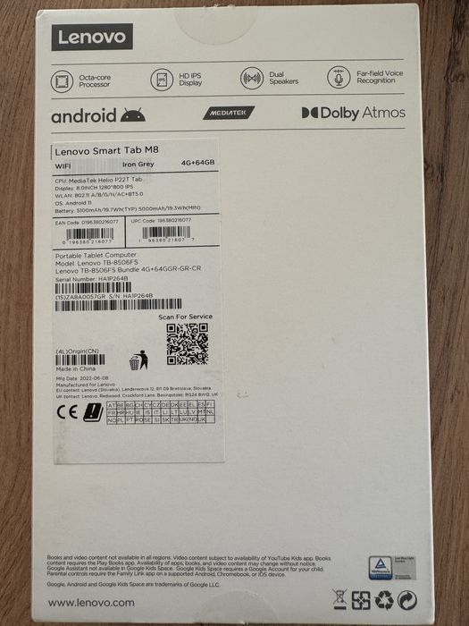 Lenovo Smart Tab M8 TB-8506FS