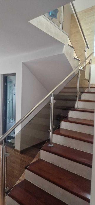 Balustrada din sticla , balustade din sticla cu inox,inox,sticla