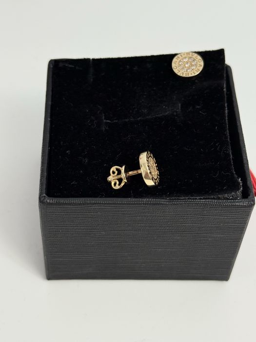 Золотые пусеты под булгари красивые