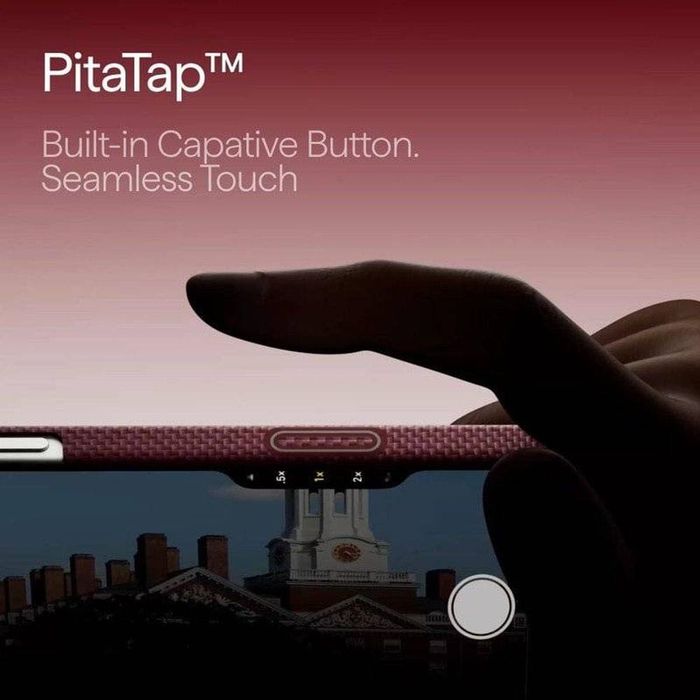 Карбонов Калъф с MagSafe Pitaka Edge Harvard Case за iPhone 17 Pro – Crimson