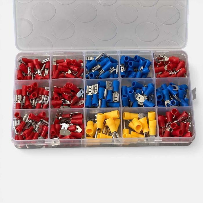 Комплект кабелни обувки 280 части клеми и накрайници за кабели в кутия