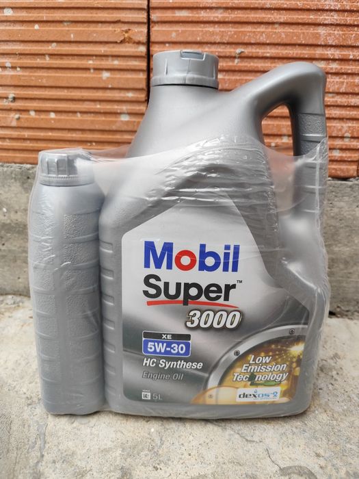 Моторно масло Mobil super 3000 XE 5w30 5 литра +1 литър подарък
