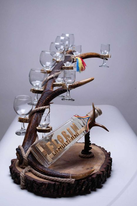 Suport la Pahare pe Coarne de CERB sticle Artizanat para MESTER