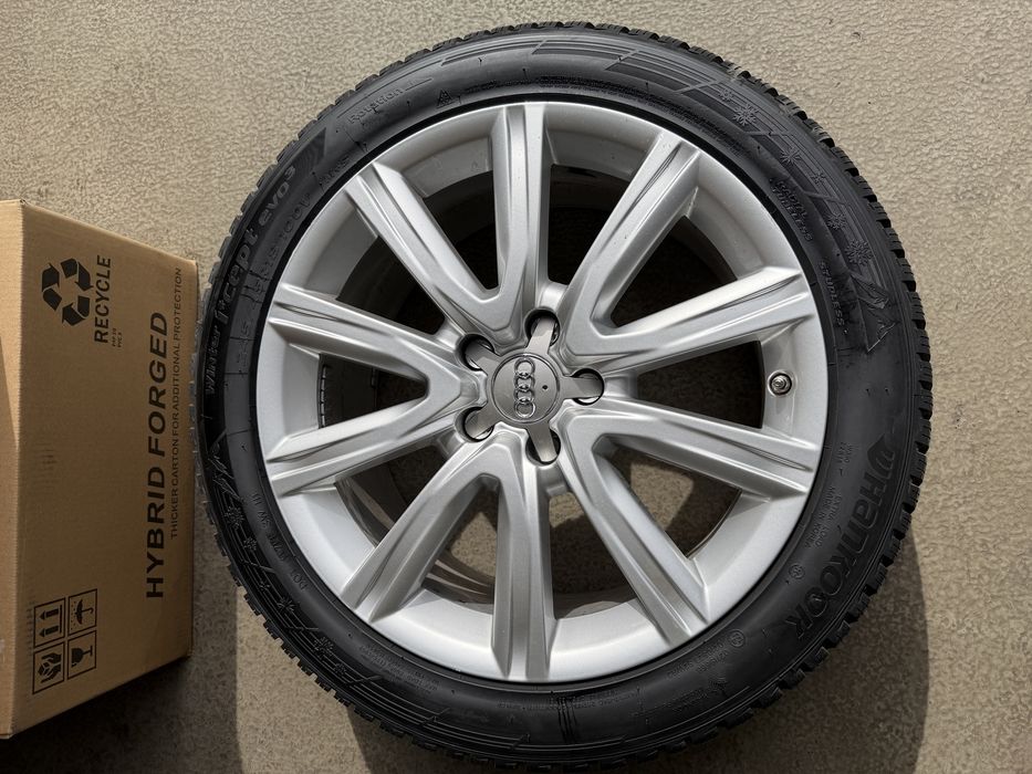 Джанти 18 5х112 Ауди с нови гуми 245 45 18 Ханкок