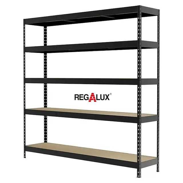 Метален стелаж Regalux 265 - 180х180х40, 5 рафта, цвят антрацит