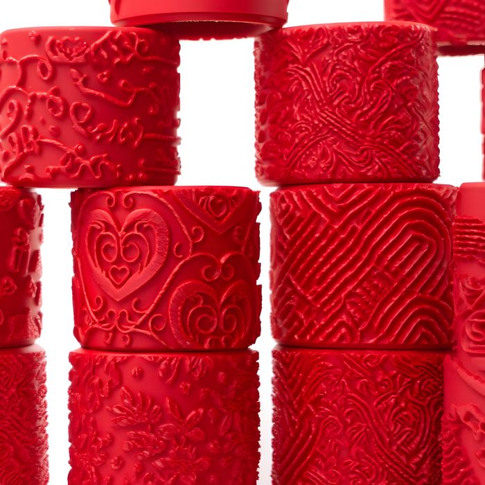 Комплект релефни ролери Св. Валентин –11 бр+лопатка за тесто и глина