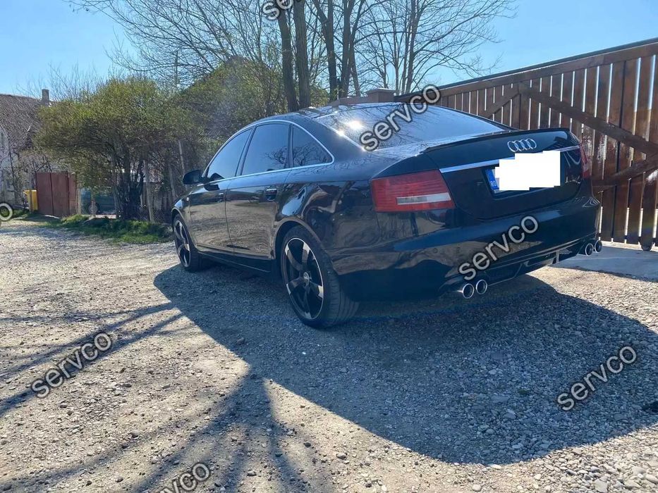 Prelungire spoiler tuning sport bara spate Audi A6 C6 4F ABT Sedan S line RS6 S6 2004-2008 ver. 2