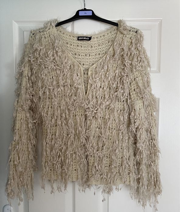 Cardigan cu franjuri, marimea S-M