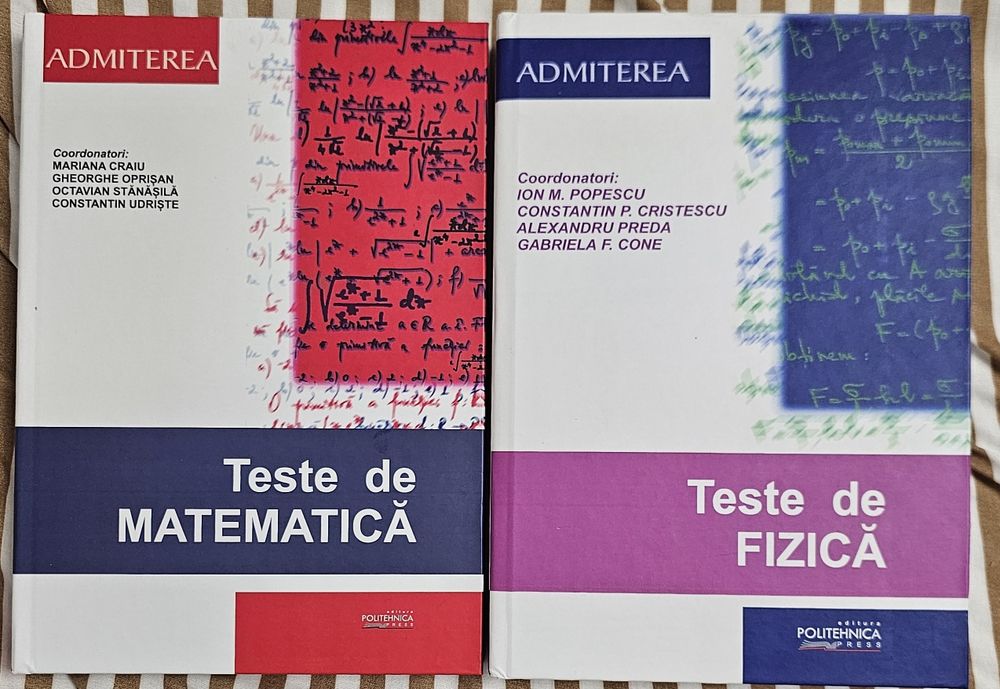 Pachet de carți fizica si matematică pentru admitere la Politehnica București