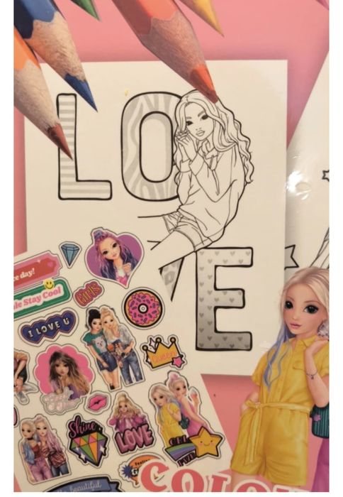 Разукрашки в виде блокнота с наклейками