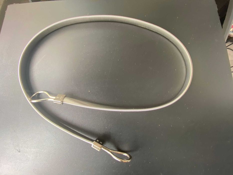 Curea metalizată argintie, nouă, S/M, 76cm, elastică pana la 85cm