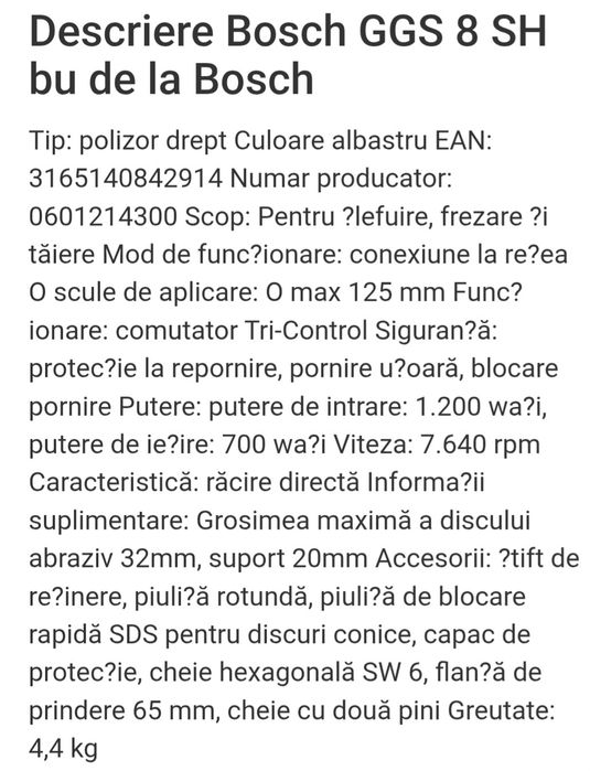 Polizor, flex drept,bosch (biax) GGS 8 SH