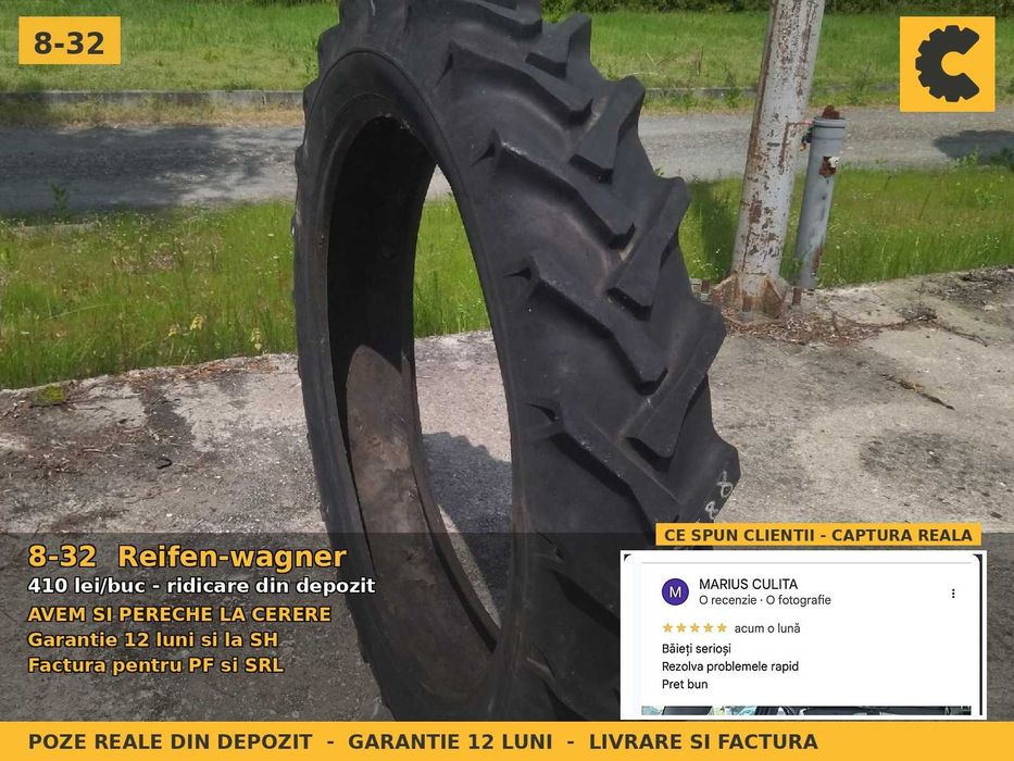 Anvelope Cauciucuri 8-32 8R32 8 32 8x32 832 Reifen-wagner Prasitoare Tractor Roti Inguste SH Second Hand DISCOUNT Oferta Pret Bun Reducere Livrare