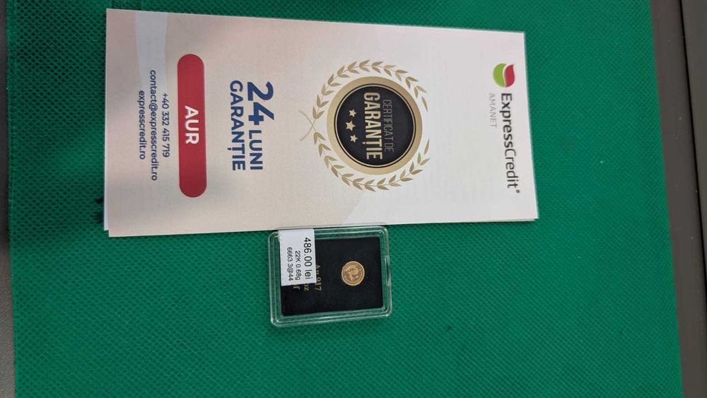 (AG44 B.6663.3) Moneda aur 22K 0.68 gr (GARANTIE 24 LUNI)