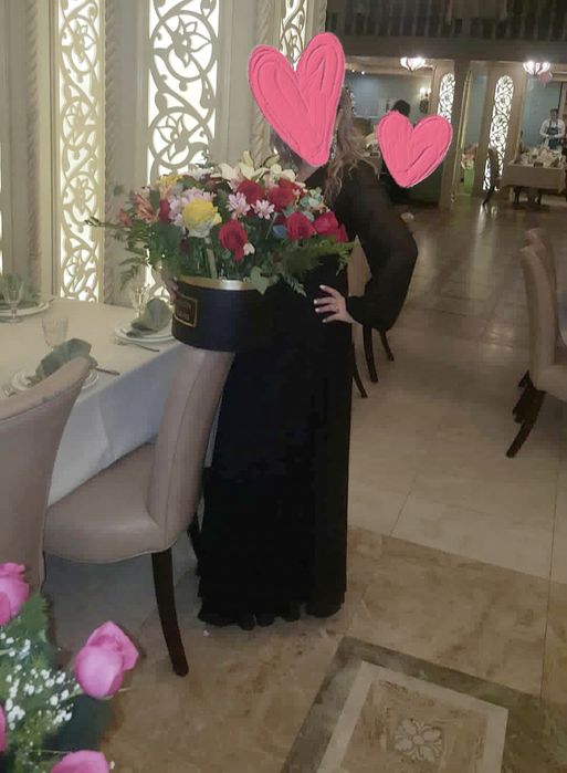 Платье вечернее в пол чёрного цвета