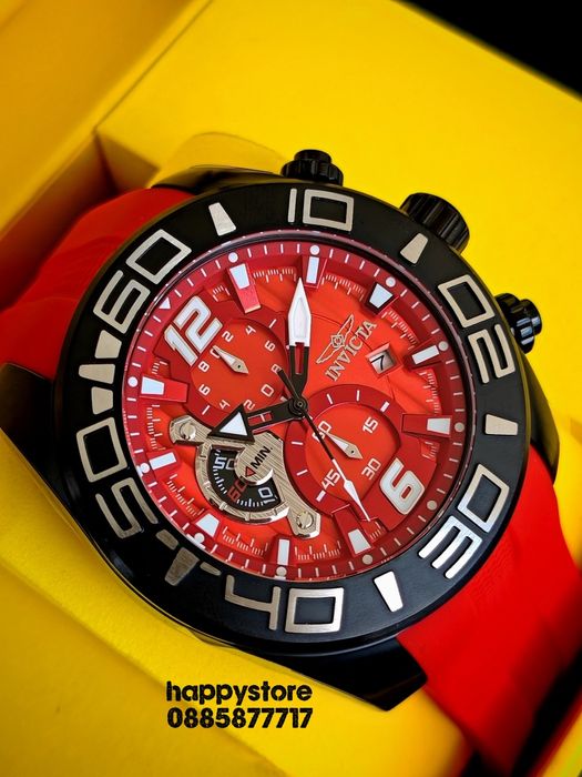 INVICTA Pro Diver Red 50 mm, Инвикта нов ръчен часовник