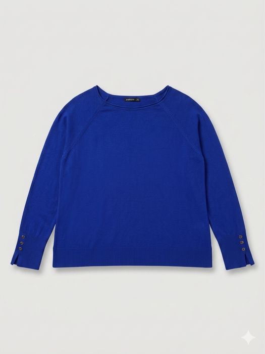 Pulover bleumarin elegant oversized