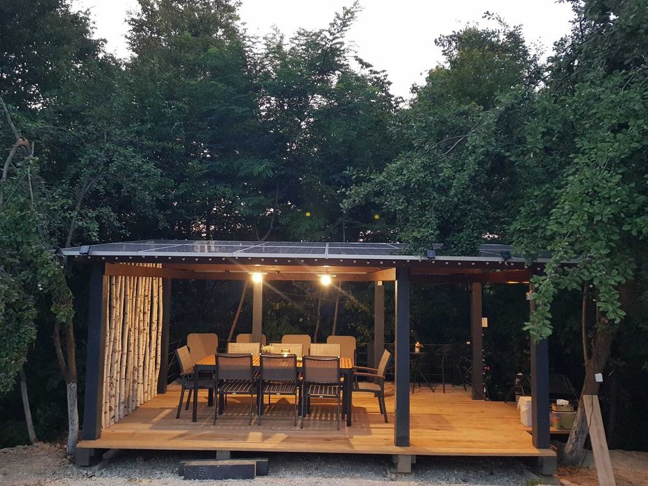Cabana Premium A-Frame apuseni Stana ciubar piscina ATV UTV doua familii copii inchiriat cazare munte Meziad Panorama hamac padure Vacanta