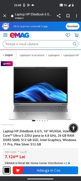 SIGILAT Laptop HP Elitebook 6 16 G1i,  16"/Ultra 7/32Gb/512SSD