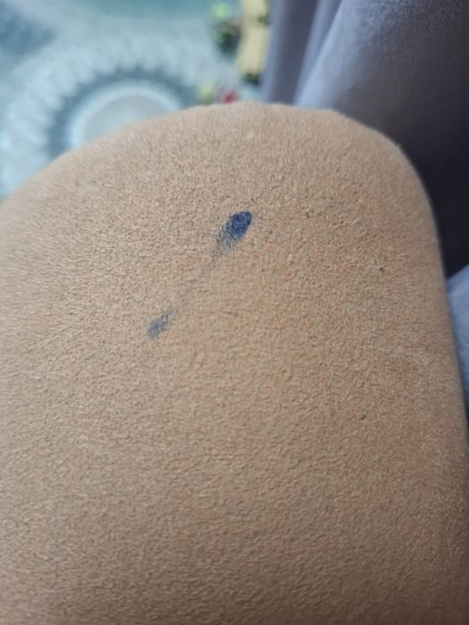 Canapea 3 locuri fixa, piele naturala alcantara, culoare coniac