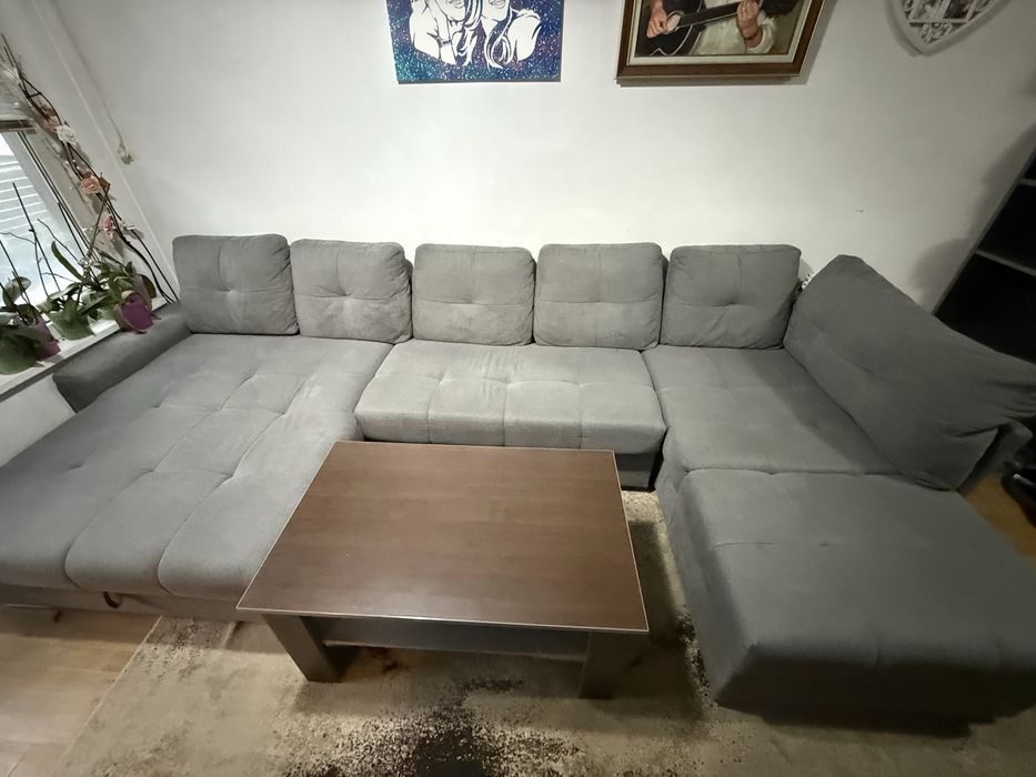 П образен диван с опция сън