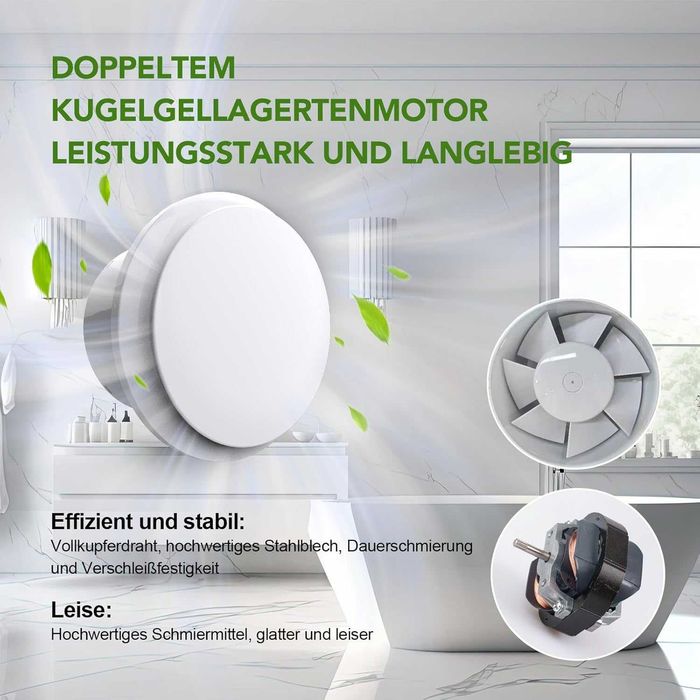 Вентилатор за баня 100 мм