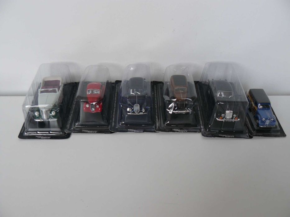 6 Machete Auto De Epoca De Colectie Scara 1:43, Noi, In Tipla/Cutie