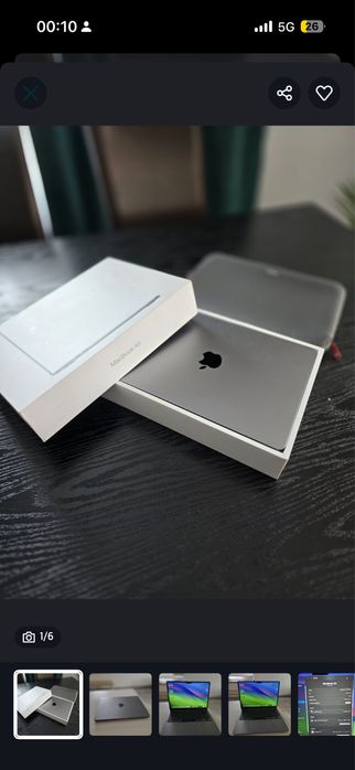 Macbook Air 13” M2 256 GB SSD, 8 GB RAM, ca NOU!