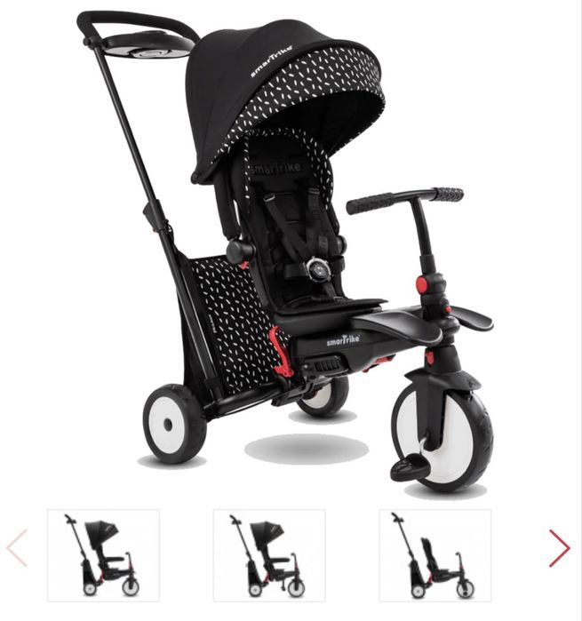 Сгъваема триколка 7-в-1 smarTrike STR5, B&W