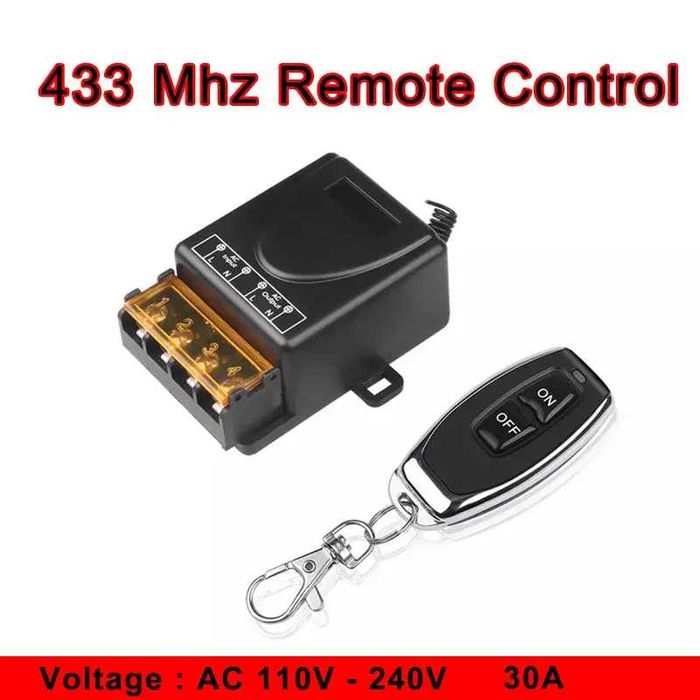 Releu receptor + telecomanda 7kw 220V 30A automatizari forta iluminat