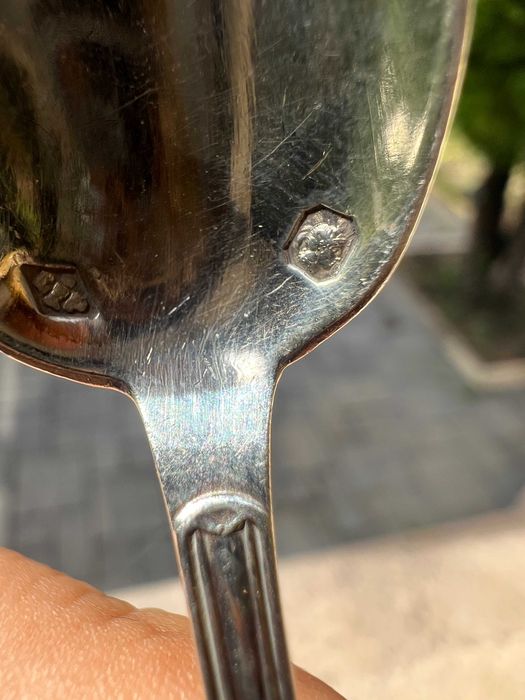 Set 12 lingurițe moka / cafea argint masiv 950 Franța (Minerva) – cca. 120g