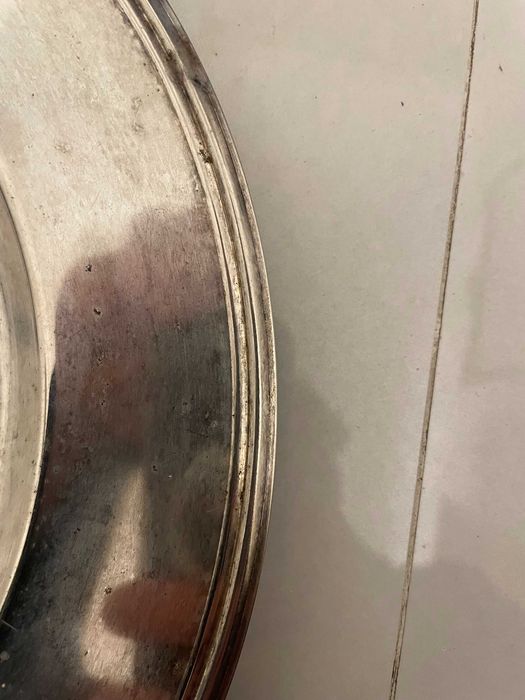 tava argintata decor exterior gradina rotunda dezpozitat decoratinui