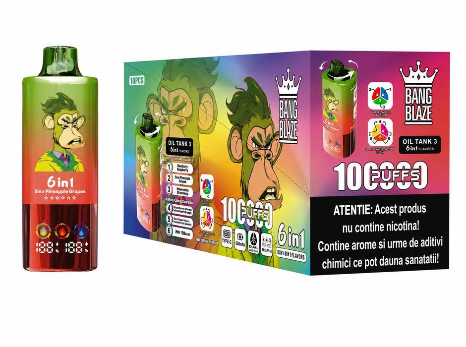 Vape Bang Blaze 100.000 puffs, 6 in 1 (model 2026)