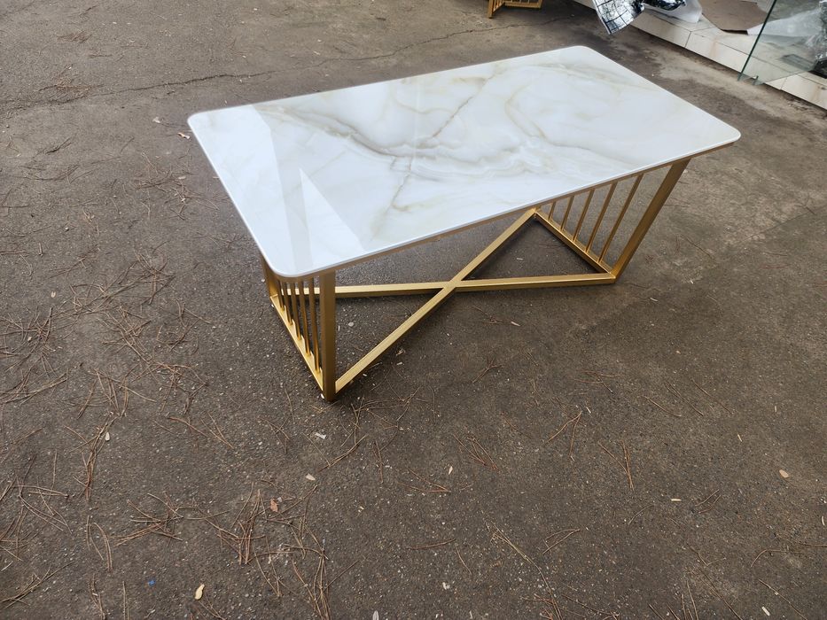 Журнальный стол большой лофт стол для гостинной Белый/Чёрный столик