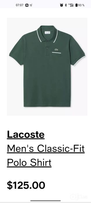 Lacoste polo размер M.