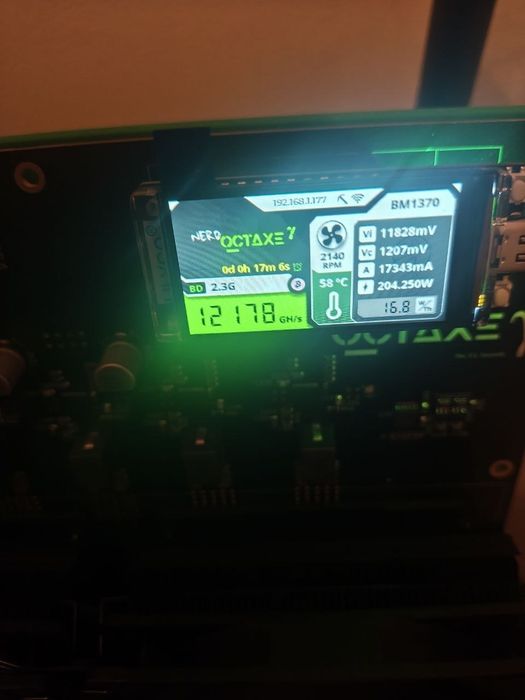 Nerd Octaxe NerdOctaxe 12TH+rev3.1  nerdqaxe++ nerdqaxe bitaxe nerdaxe