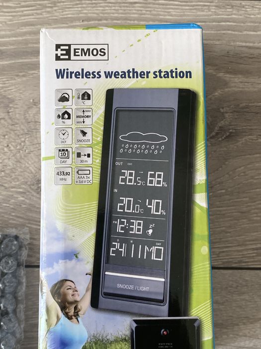 Termostat wireless Emos 4971B + Senzor (Statie Meteo, Nou)