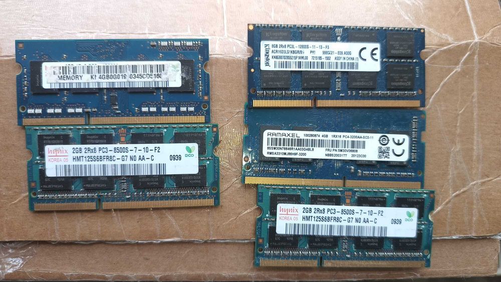 4gb DDR4 Laptop/PC + 8gb DDR3 Kingston Laptop + 2GB DDR2 Laptop