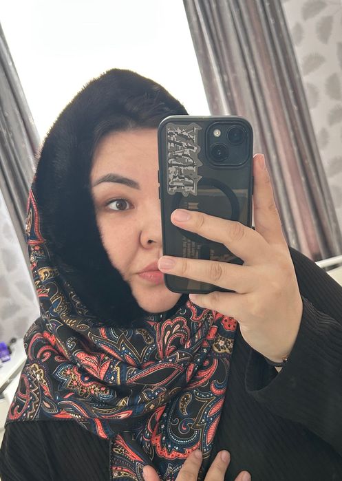 Платок со вставкой норки