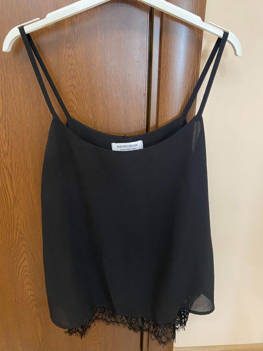 Дамски топ BSB COLLECTION/ Блуза с дантела/ Бял топ с розичка/ Пола