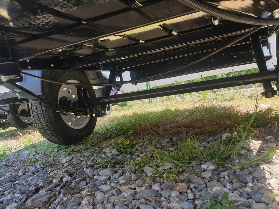 Remorca Noua L-2.15m cu Foi De Arc si telescop! Zincata, An 2025