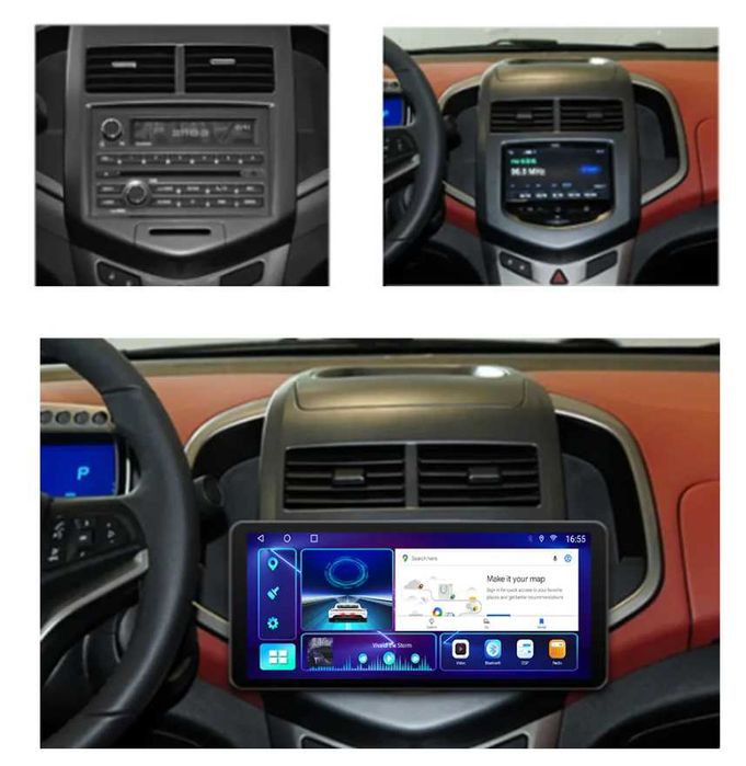 CHEVROLET AVEO 2 SONIC 2011/2015 12.3" андроид навигация,9071+9501