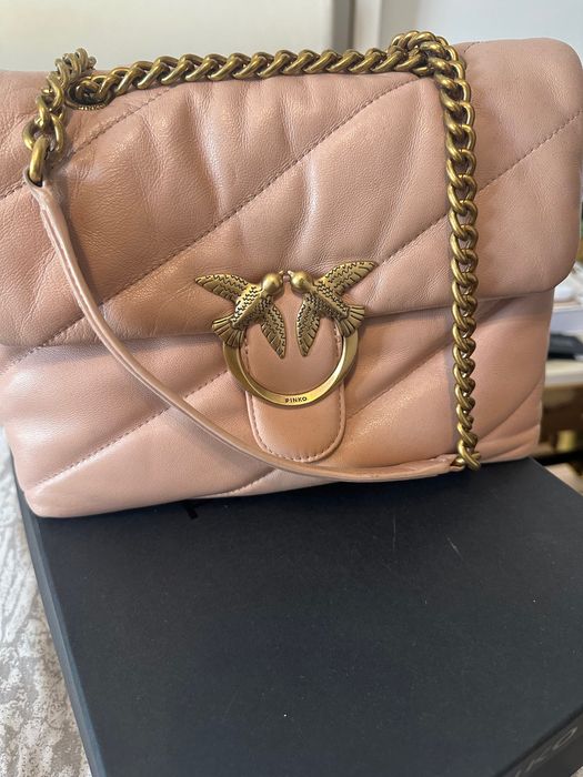 Чанта Pinko естествена кожа