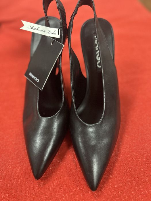 Pantofi piele naturala, picior subtire 38 sau 37