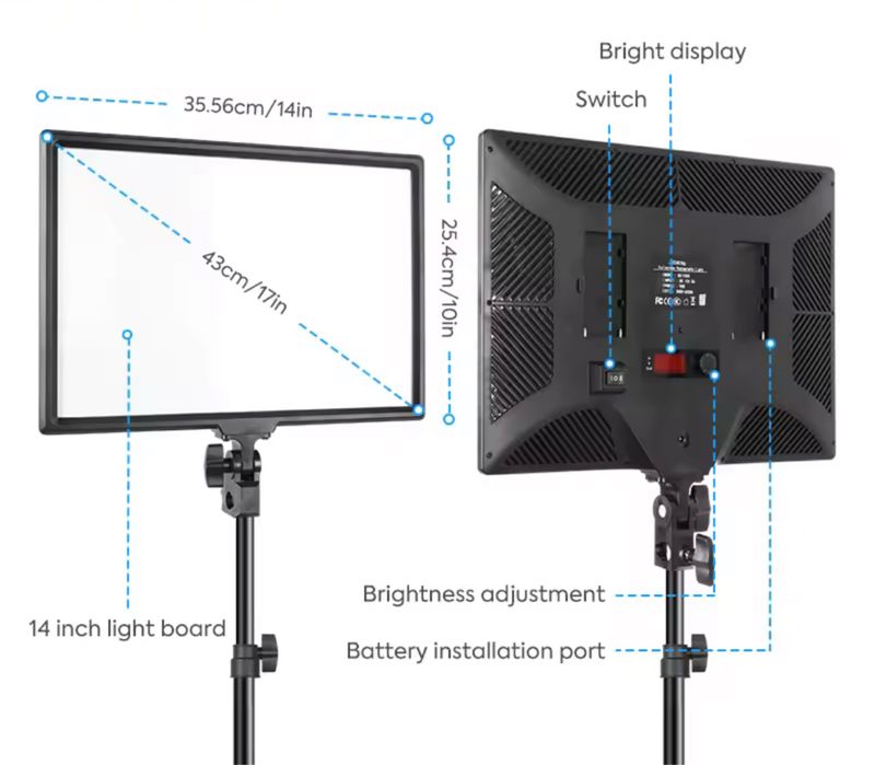 Проф. Диодно осветление. Видео. фото. Грим. подкаст. влог. лед. камера