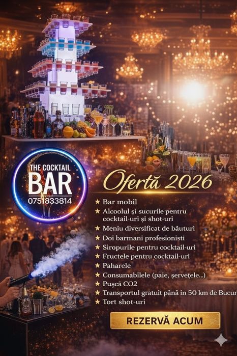 The Cocktail Bar / Bar mobil / Tort de shot-uri /Barman evenimente /