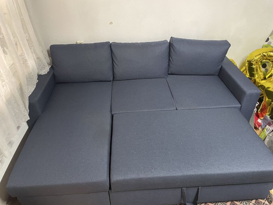 Продавам ъглов/разтегателен диван и Ракла ЧИСТО НОВИ