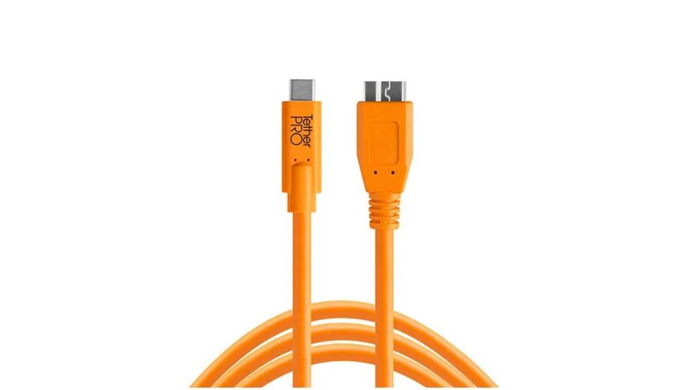 Tether Tools TetherPro - Cablu USB-C - Micro-B, 4.60m, Portocaliu